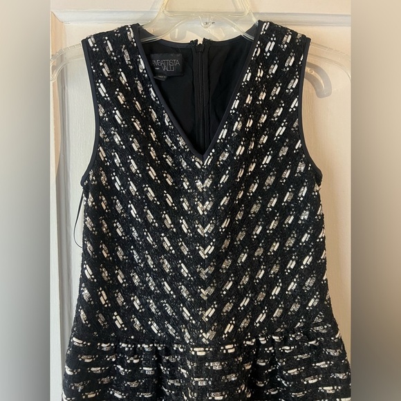 Giambattista Valli Metallic Stripe Tweed Knee-Length Dress 44 - Picture 7 of 15